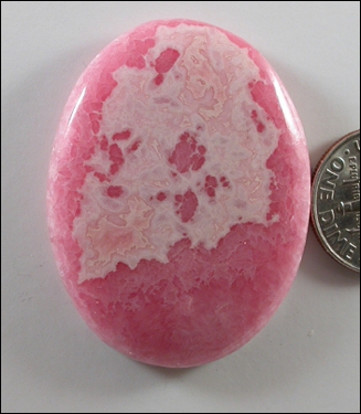 RHODOCHROSITE (“INCA ROSE”) DESIGNER CABOCHON (ARGENTINA) – 75 + ct.